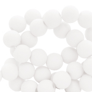 10 mm Acryl Perlen matt White