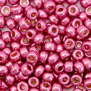 Miyuki Rocailles 6/0 Duracoat galvanized hot pink 6-4210