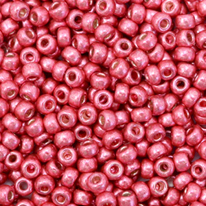 Miyuki Rocailles 8/0 Duracoat galvanized light cranberry red 8-4211