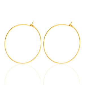 Ohrringe aus Stainless Steel - Rostfreiem Stahl 20mm Gold