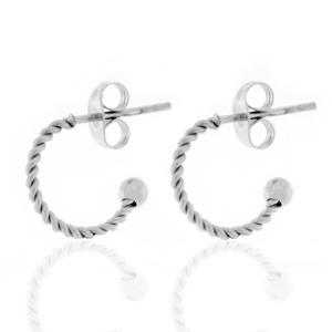 Ohrringe aus Stainless Steel - Rostfreiem Stahl Creolen 12mm Silber