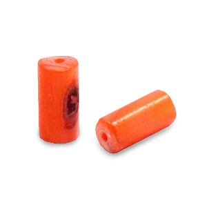 Muschel Perlen Tube Royal orange