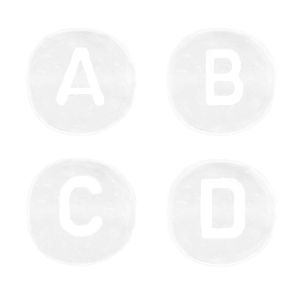 Buchstaben Perlen aus Acryl Mix White transparent