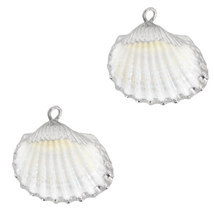 Muschel Anh&auml;nger Specials Herzmuschel Silver-White