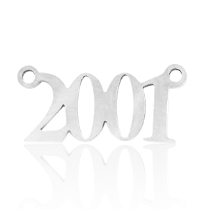 Stainless Steel - Rostfrei Stahl Anh&auml;nger / Zwischenst&uuml;ck Jahr 2001 Silber