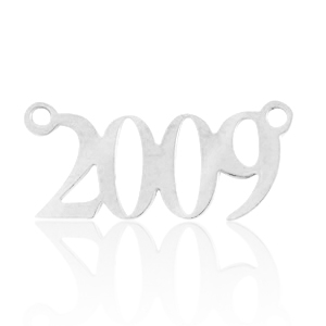 Stainless Steel - Rostfrei Stahl Anh&auml;nger / Zwischenst&uuml;ck Jahr 2009 Silber
