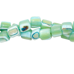 Muschel Perlen Tube Meadow green