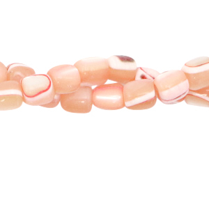 Muschel Perlen Tube Rose peach