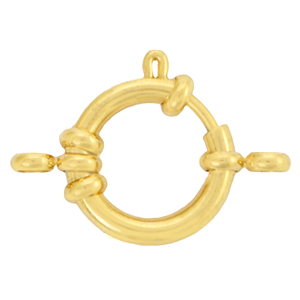 Stainless Steel - Rostfreiem Stahl Schmuckzubeh&ouml;r Rettungsring Verschluss 16mm mit &Ouml;sen Gold