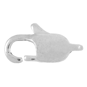 Stainless Steel - Rostfreiem Stahl Schmuckzubeh&ouml;r Karabinerverschluss 11mm Silber