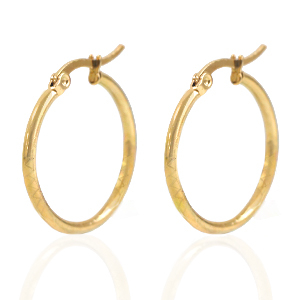 Ohrringe aus Stainless Steel - Rostfreiem Stahl Creolen 25mm Gold