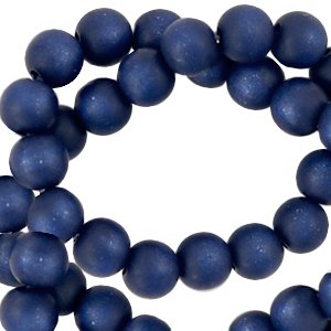 Super Polaris Perlen 6 mm rund matt Deep blue