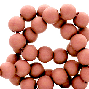 4 mm Acryl Perlen matt Terracotta rose