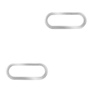 Stainless Steel - Rostfrei Stahl Anh&auml;nger/Zwischenst&uuml;ck Oval Silber
