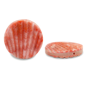 Muschel Perlen 20mm Red