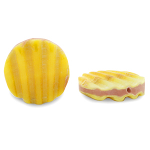 Muschel Perlen 20mm Yellow