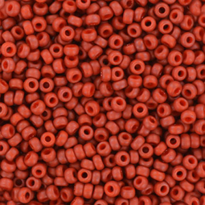 Miyuki Rocailles 11/0 Opaque matte terra cotta red 11-1236