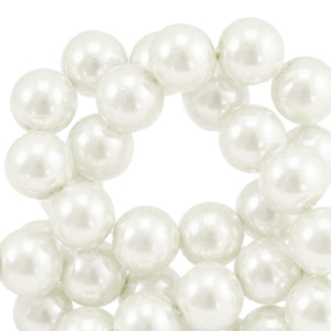 Glaswachsperlen 8mm Off white