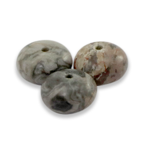 Natursteinperlen Rondell Dolomit 8x5mm Beige-grey