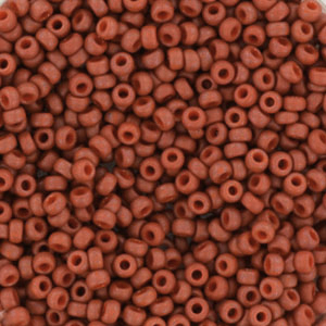 Miyuki Rocailles 11/0 Opaque matte burnt sienna red 11-2315