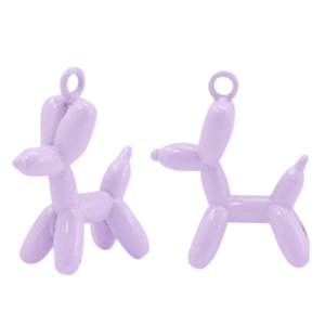 Brass TQ Metall Anh&auml;nger Hund Gold-lilac