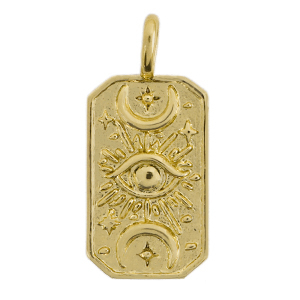 Brass TQ Metall Anh&auml;nger Auge Gold