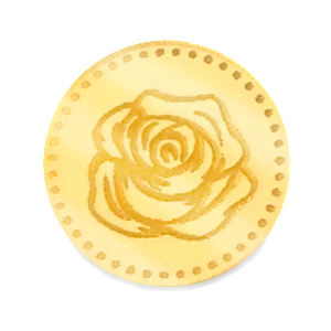 Plexx Cabochons 20mm Geburtsblume Juni-Rose Gold