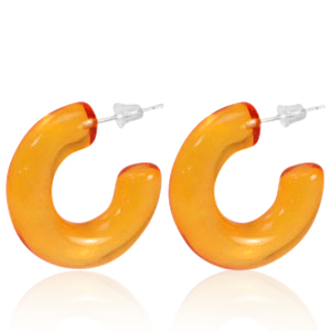 Trendy Ohrringe Creolen Orange