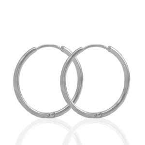 Ohrringe aus Stainless Steel - Rostfreiem Stahl Creolen 19mm Silver