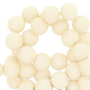 4 mm Acrylperlen matt Cashmere white