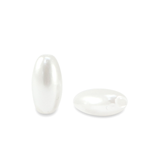 Imitationsperlen Rice White
