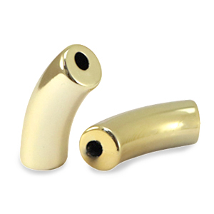 Acryl perlen Tube Gold