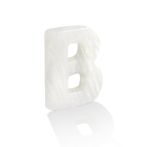 Muschel Anh&auml;nger S&uuml;&szlig;wasserperlmutt Buchstaben B White (Naturliche Farbe Muschel)