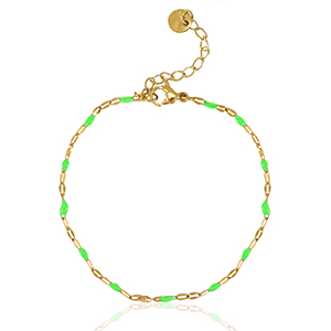 Armb&auml;nder aus Stainless Steel - Rostfreiem Stahl Green-gold