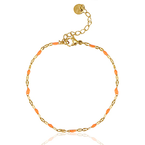 Armb&auml;nder aus Stainless Steel - Rostfreiem Stahl Orange-gold