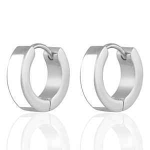 Ohrringe aus Stainless Steel - Rostfreiem Stahl White-silver