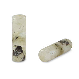 Naturstein Perlen Labradorit Tubes Greenish grey