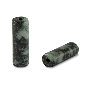Naturstein Perlen Eruptivgestein Tubes Green-black