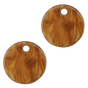 Resin Anh&auml;nger 12mm Harvest orange-brown