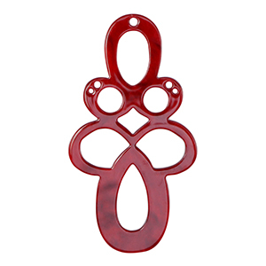 Resin Anh&auml;nger Barock Salsa red
