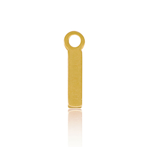 Stainless Steel - Rostfrei Stahl Anh&auml;nger Initial I Gold