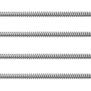 Stainless Steel - Rostfrei Stahl Schmuckzubeh&ouml;r Gliederkette Schlangen 2.5mm Silber