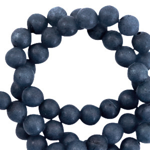Naturstein Perlen Quarz 8mm matt Radiant blue