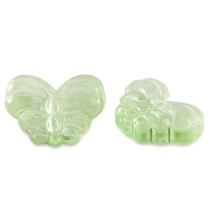 Glasperlen Schmetterling Light green