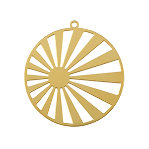 Stainless Steel - Rostfrei Stahl Anh&auml;nger Bohemian 28mm Gold