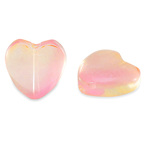 Glasperlen Herz Peach pink