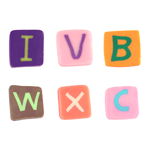 Polymer Perlen Buchstaben Multicolour