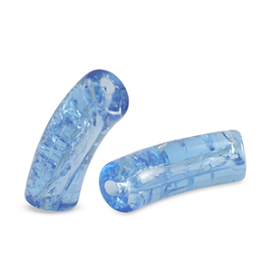 Tube Acrylperlen crackle Carolina blue