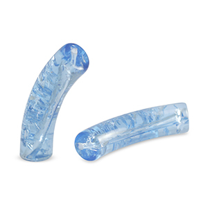 Tube Acrylperlen crackle Carolina blue