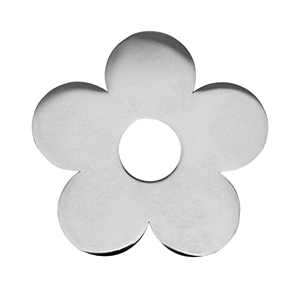 Stainless Steel - Rostfrei Stahl Anh&auml;nger Blume Silver